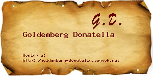 Goldemberg Donatella névjegykártya